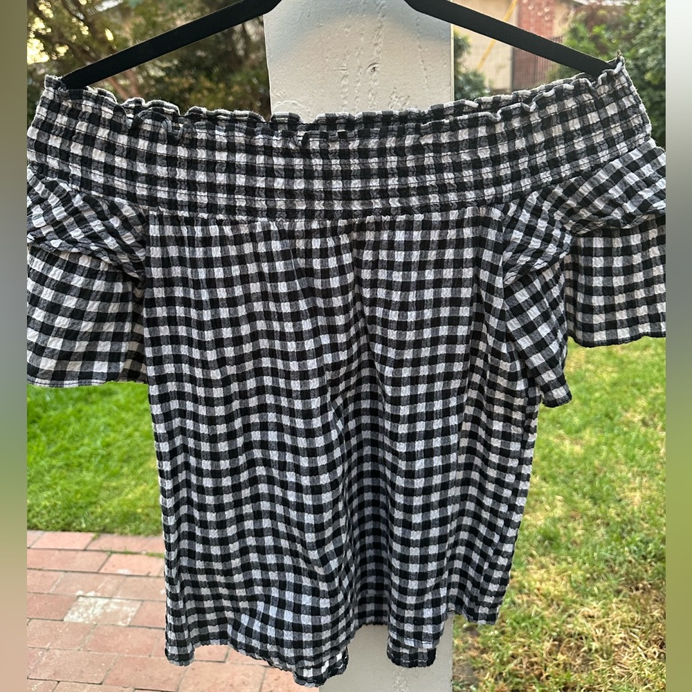 Caslon Monochrome Gingham Blouse